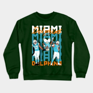 Tua tagovailoa x tyreek hill x jaylen waddle waddle - miami dolphins Crewneck Sweatshirt